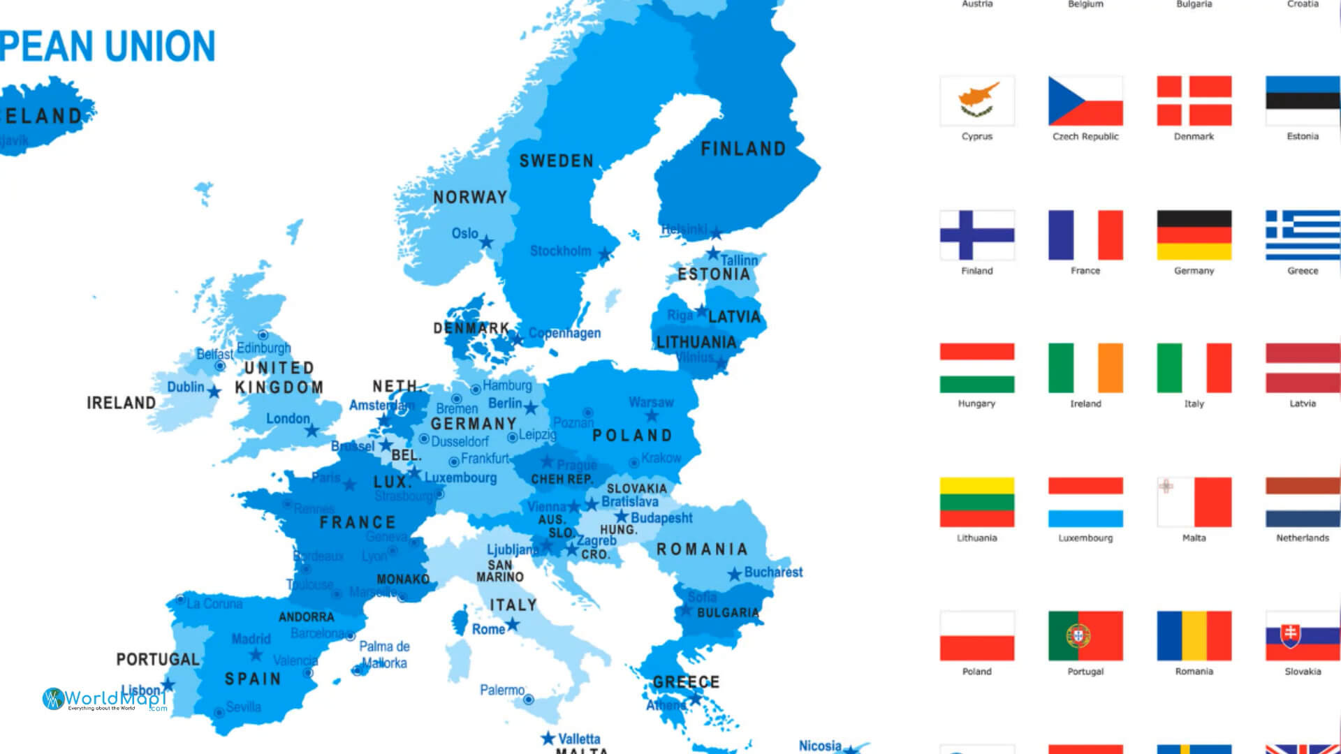 Karte der Europäischen Union Finnland